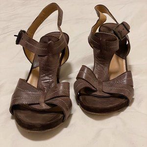 Bruno Magli Brown Leather Sandals